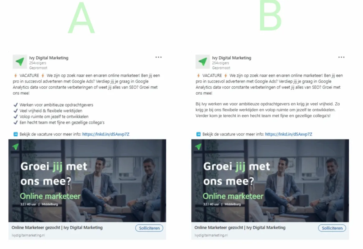 Wervingscampagne via LinkedIn
