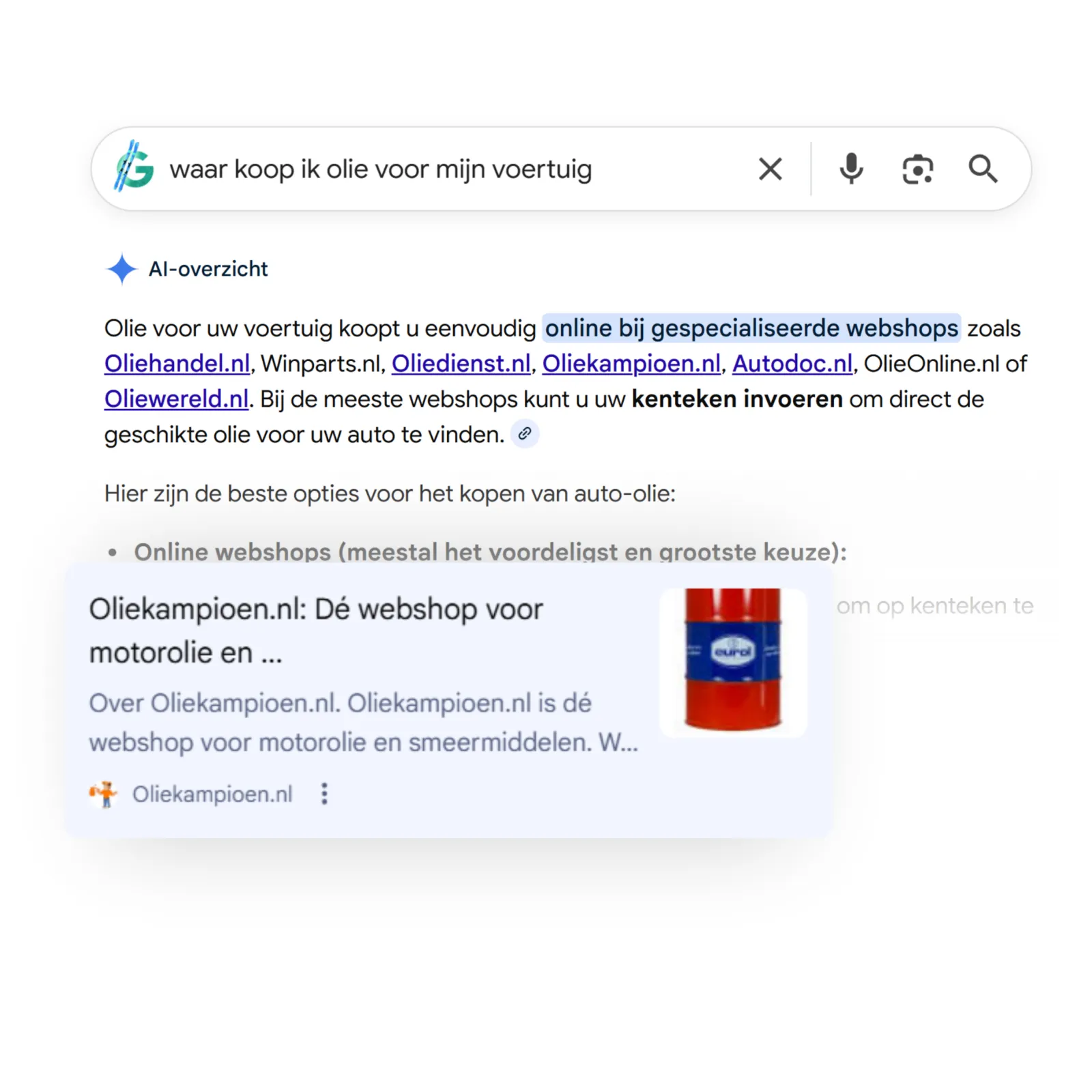Ivy Digital Marketing - vraaggestuurd zoeken Google Oliekampioen